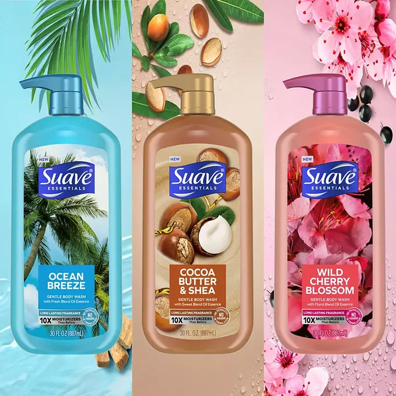 Suave Essentials Gentle Body Wash Variety Pack, 3 pk./30 oz. - USA MEGA SHOP