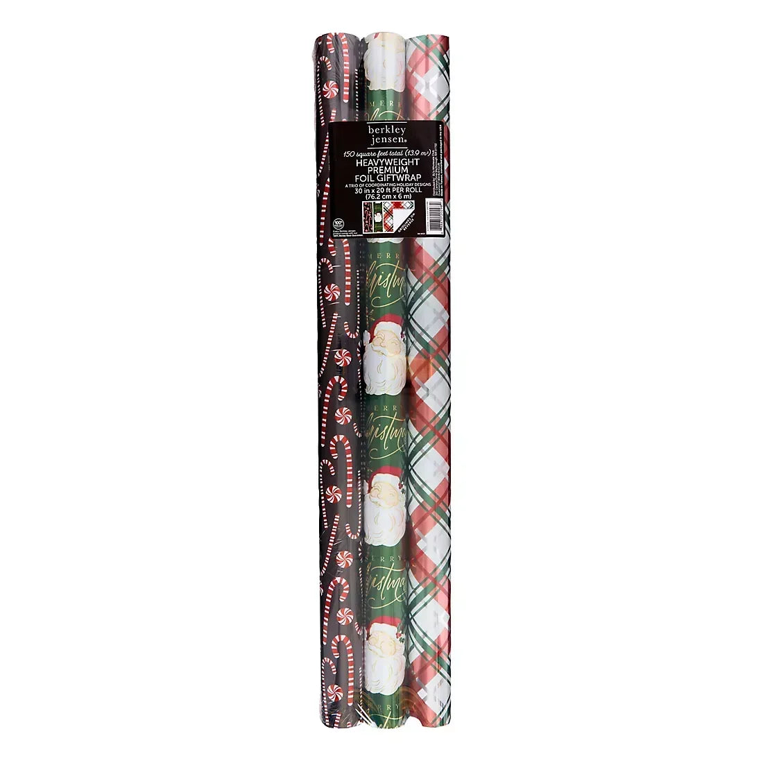 Berkley Jensen 3 Roll 150 sq. ft. Wrapping Paper, Black
