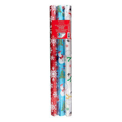 Berkley Jensen 3 Roll 150 sq. ft. Wrapping Paper, Winter Fun - USA MEGA SHOP