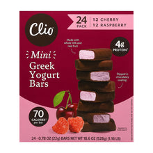 Clio Greek Yogurt Bars, Mini Bars Variety Pack, Cherry, Raspberry, 24 pk./0.78 oz.