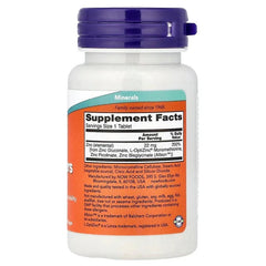 NOW Foods, Zinc Transporters, 90 Tablets (22 mg per Tablet)