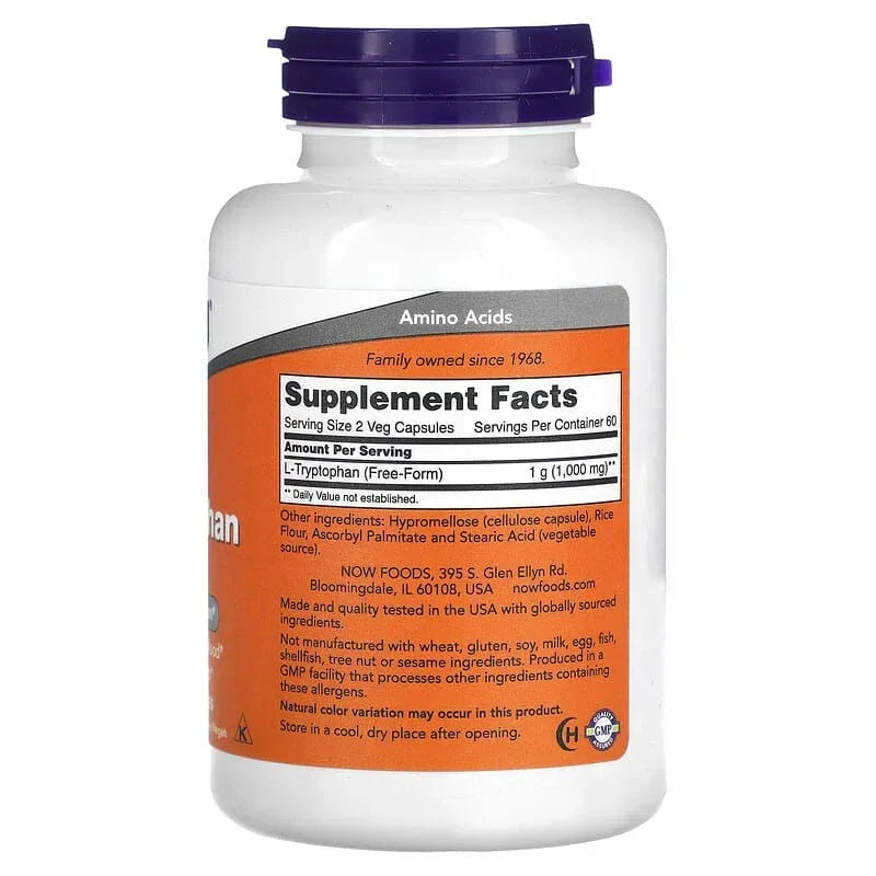 NOW Foods, L-Tryptophan, 500 mg