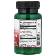 Plant sterols softgel bottle back label with Supplement Facts panel