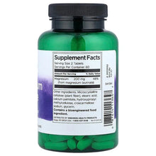 Magnesium Taurate supplement bottle back label with green tablets and barcode