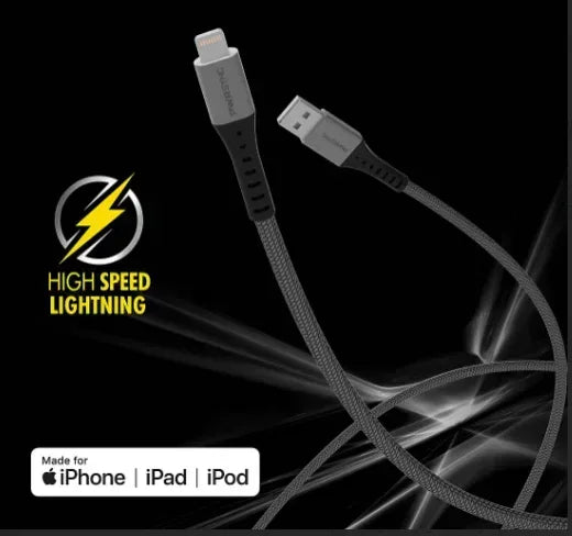 Tzumi PWRSync 10' Tough Lightning to USB-A Cable - Black