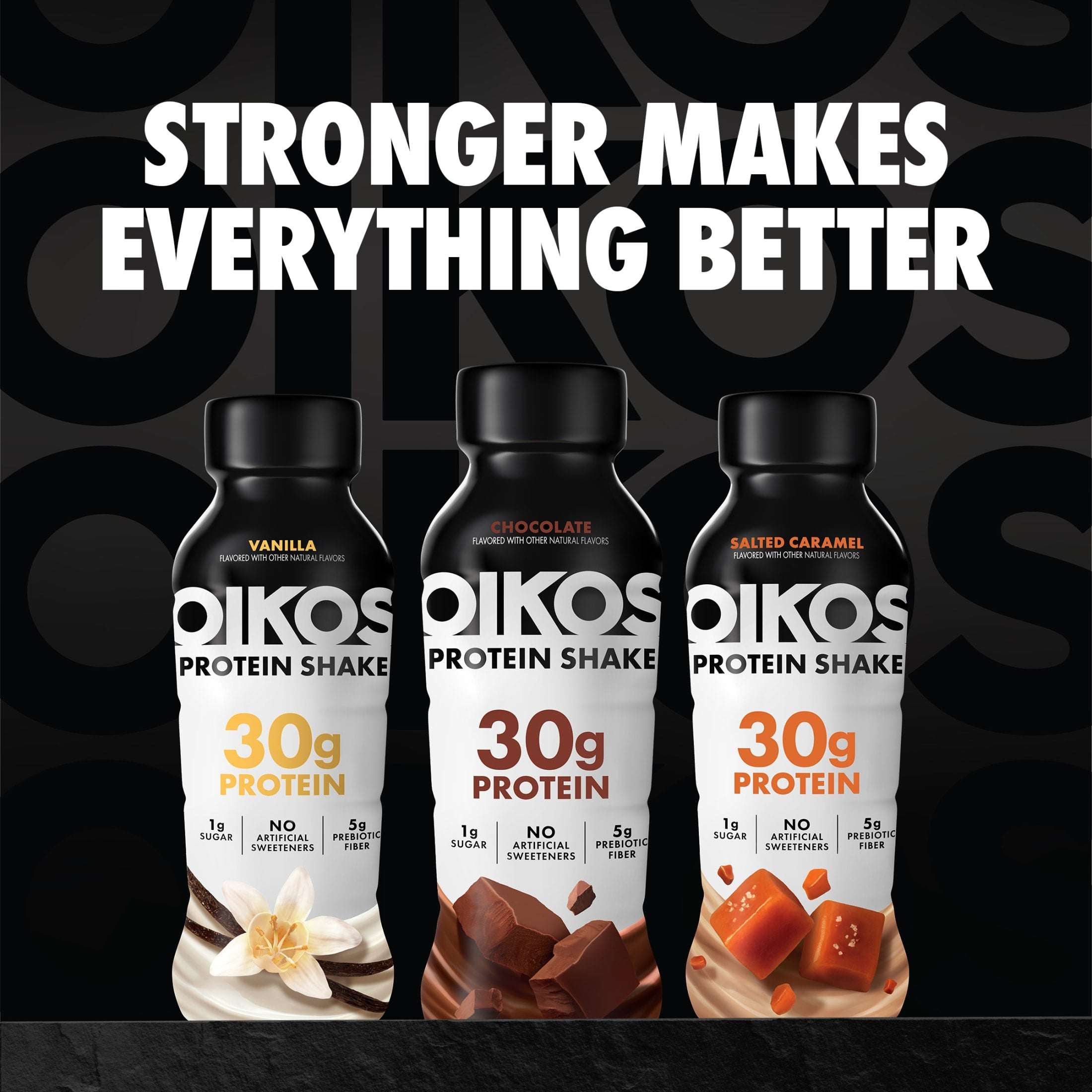 Oikos Protein Shake, Shelf Stable, Chocolate, 30g Protein, 12 fl oz, 4 Count Bottles