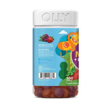 OLLY Kids multivitamin + probiotic gummy bottle, berry flavor, 160 count, front view