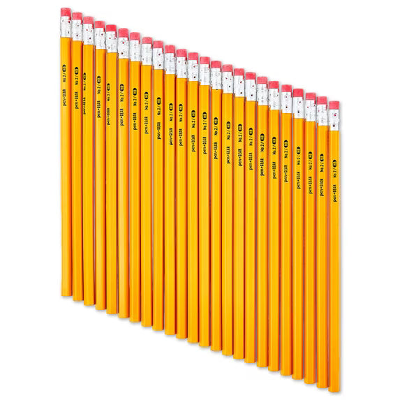 Pen+Gear #2 HB Sharpened Wood Pencils, Yellow, 48 Count
