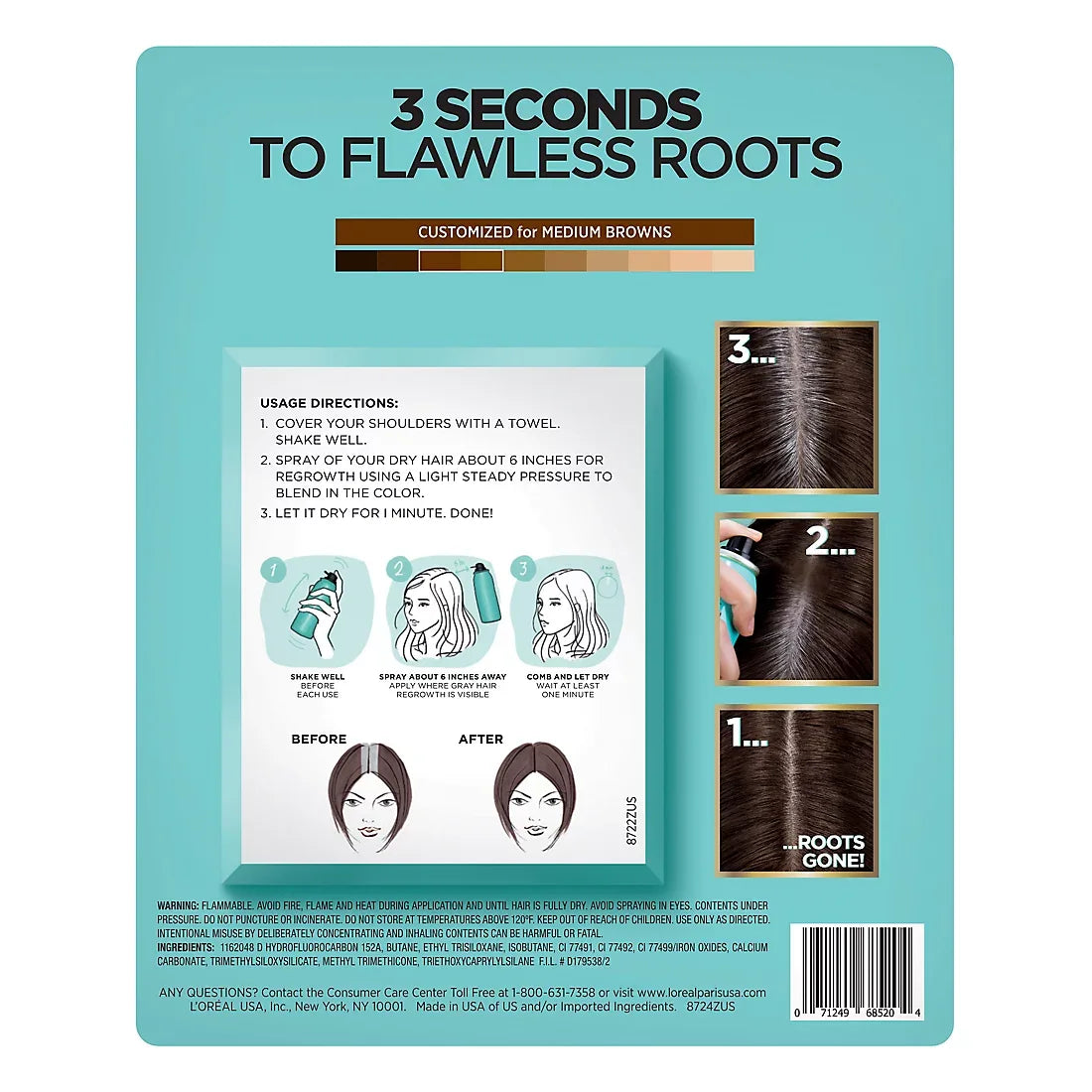 L'Oreal Paris Root Cover Up Kit, 3 pk./2.0 oz. - USA MEGA SHOP