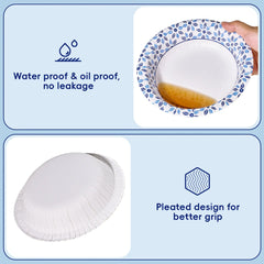 JOLLY CHEF Disposable Paper Bowls,Strong,Soak Proof,Microwave Safe,20 oz,Patterned,150 Count - USA MEGA SHOP