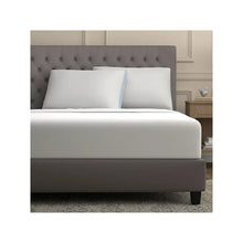 Extra firm support pillows on a bed, two white rectangular pillows.
