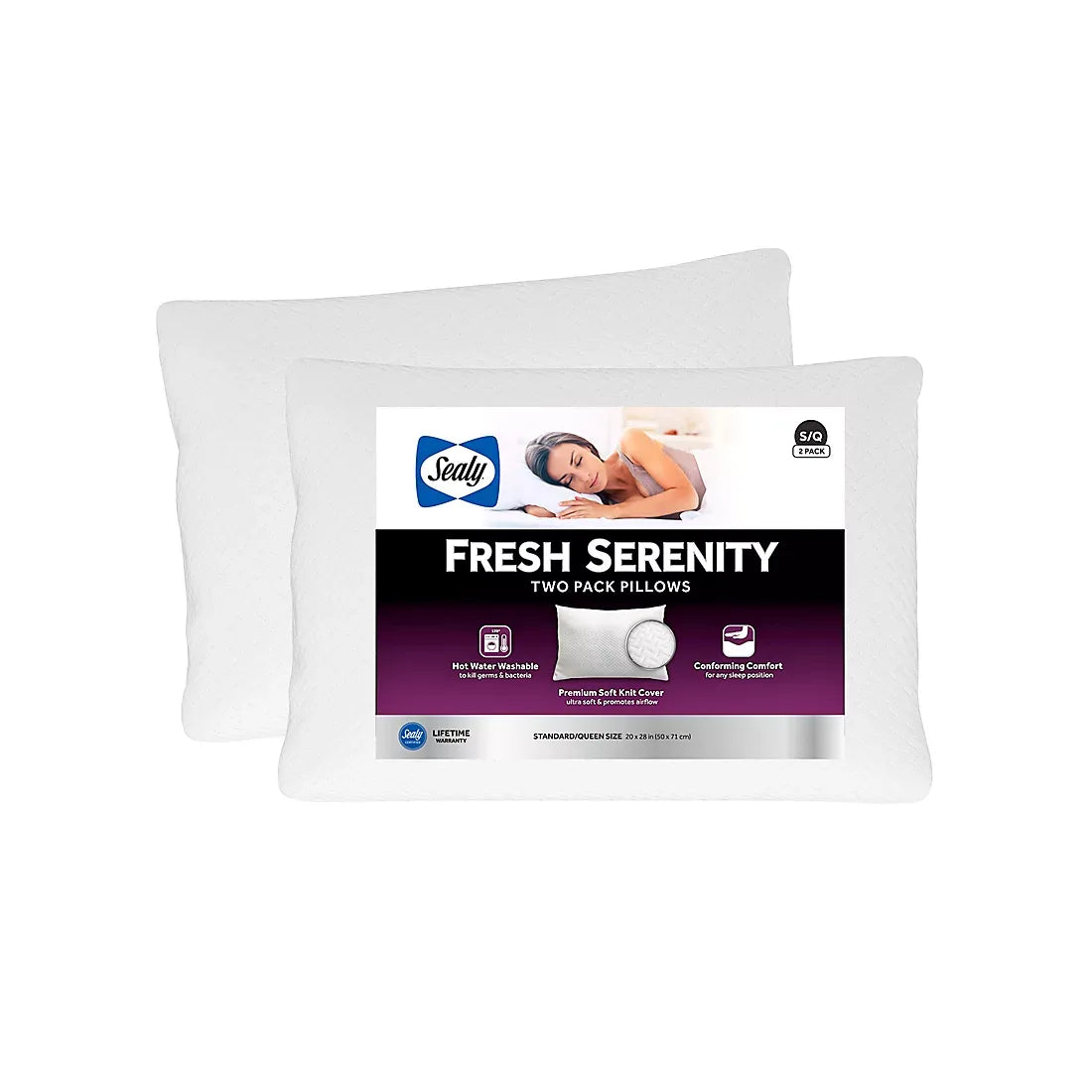 Sealy Fresh Serenity Standard/Queen Pillow, 2 pk. - USA MEGA SHOP