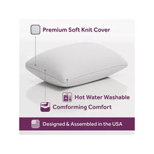 Rectangular pillow with premium soft knit cover and conforming comfort