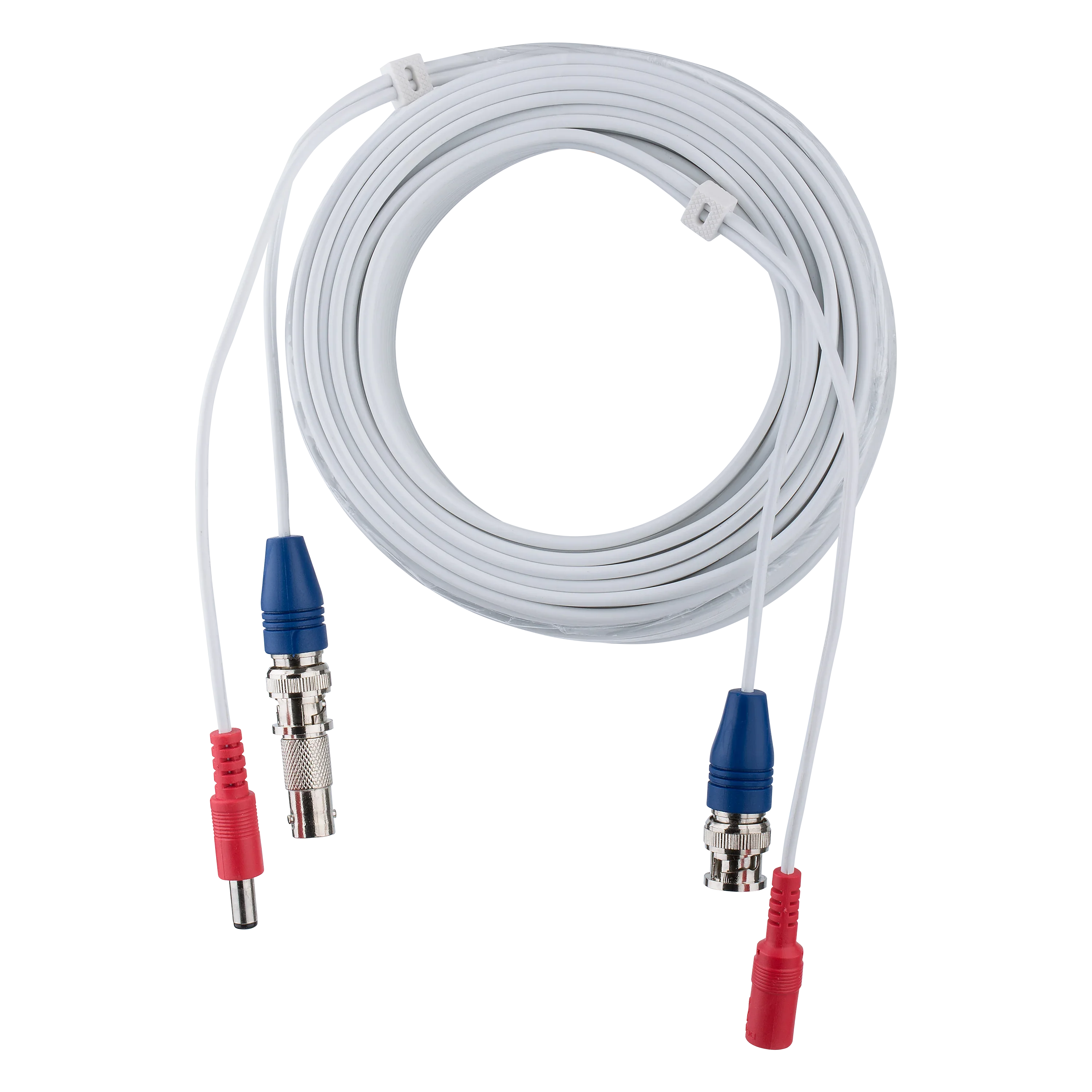 onn 100' BNC Security Cable, White