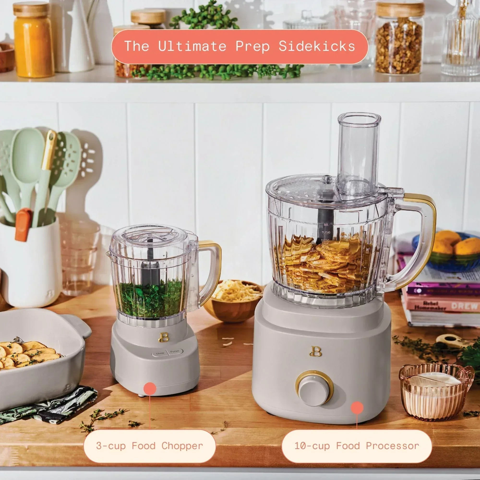 Beautiful 3-Cup Food Chopper, White Icing by Drew Barrymore