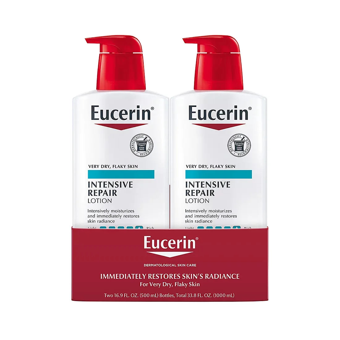 Eucerin Intensive Repair Body Lotion Fragrance-Free Body Moisturizer, 2 pk./16.9 fl. oz. - USA MEGA SHOP