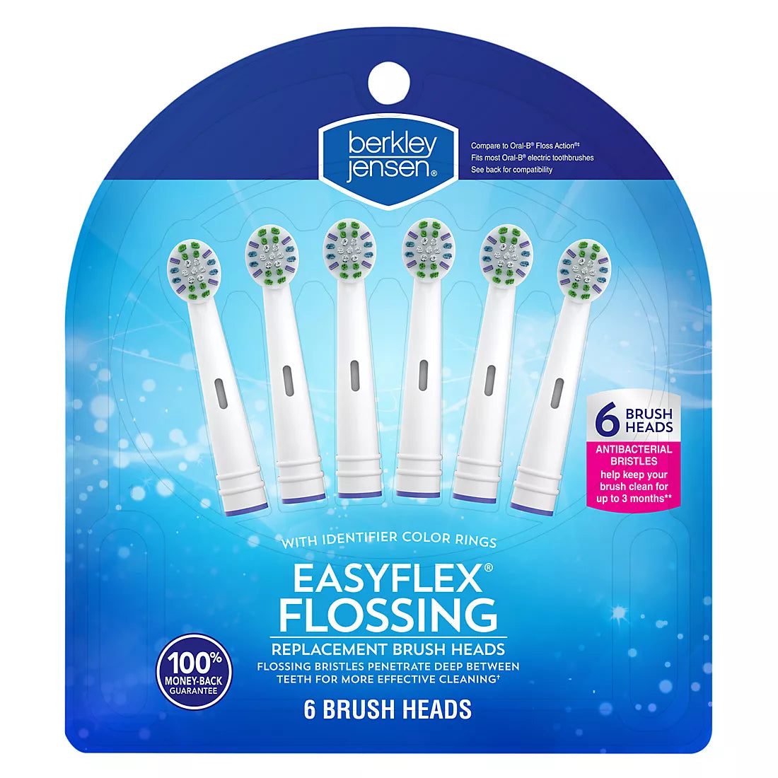 Berkley Jensen Easy Flex Flossing Replacement Brush Head, 6 pk.