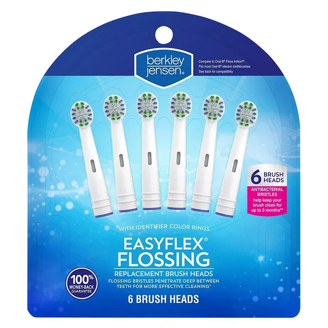 Berkley Jensen Easy Flex Flossing Replacement Brush Head, 6 pk.