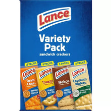 Lance variety pack sandwich crackers box with assorted flavor snack packs
