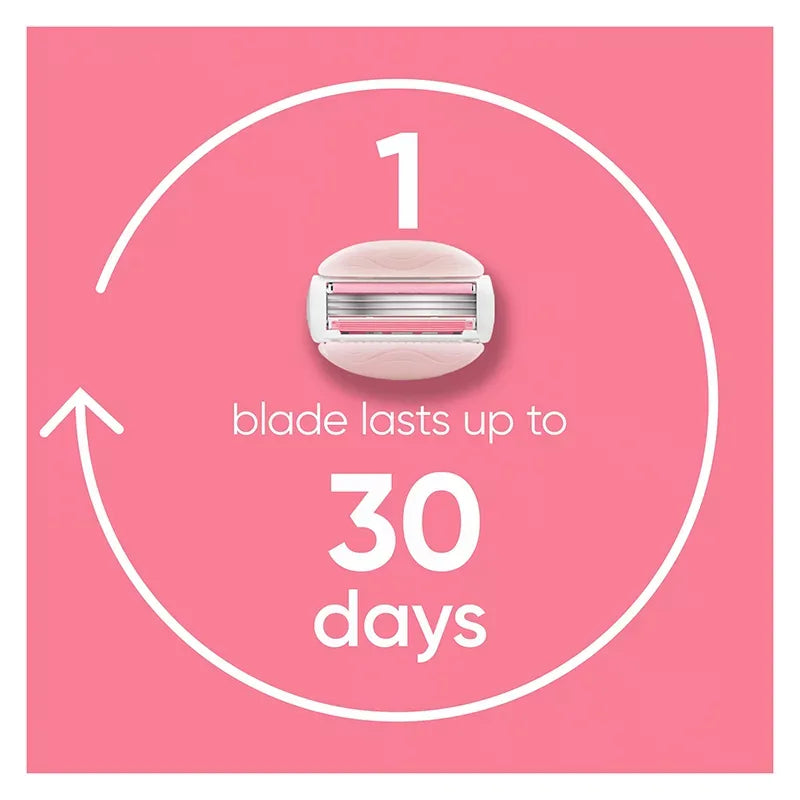 Gillette Venus ComfortGlide White Tea Scented Women's Razor, 3-Blades, 1 Handle + 12 Razor Blade Refills - USA MEGA SHOP