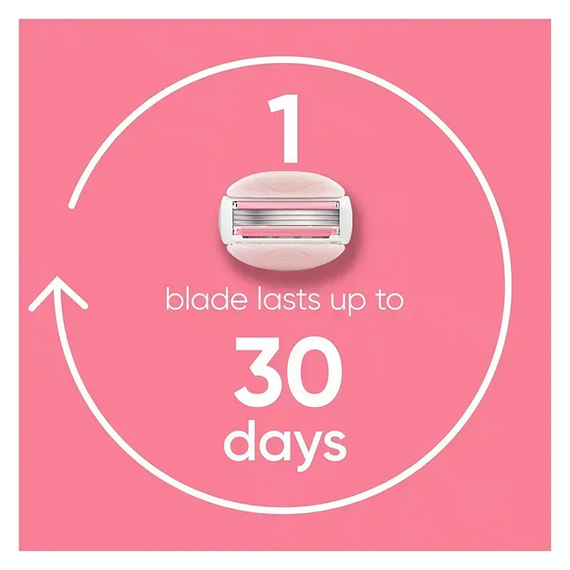 Gillette Venus ComfortGlide White Tea Scented Women's Razor, 3-Blades, 1 Handle + 12 Razor Blade Refills