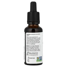 NOW Solutions pure neem oil bottle with dropper, back label and certification icons