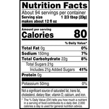 Gatorade Thirst Quencher powder nutrition facts panel, calories 80