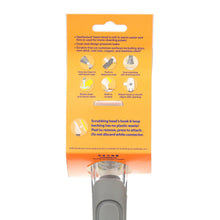 Dish wand handle with gray cap, shown in product packaging