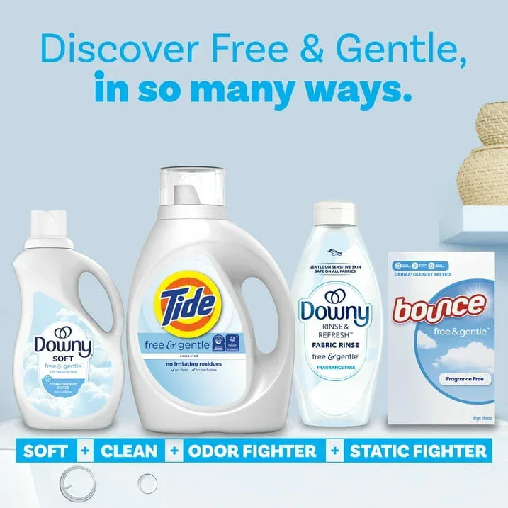 Tide Free & Gentle Laundry Detergent Liquid, 34 fl oz, 25 Loads - USA MEGA SHOP
