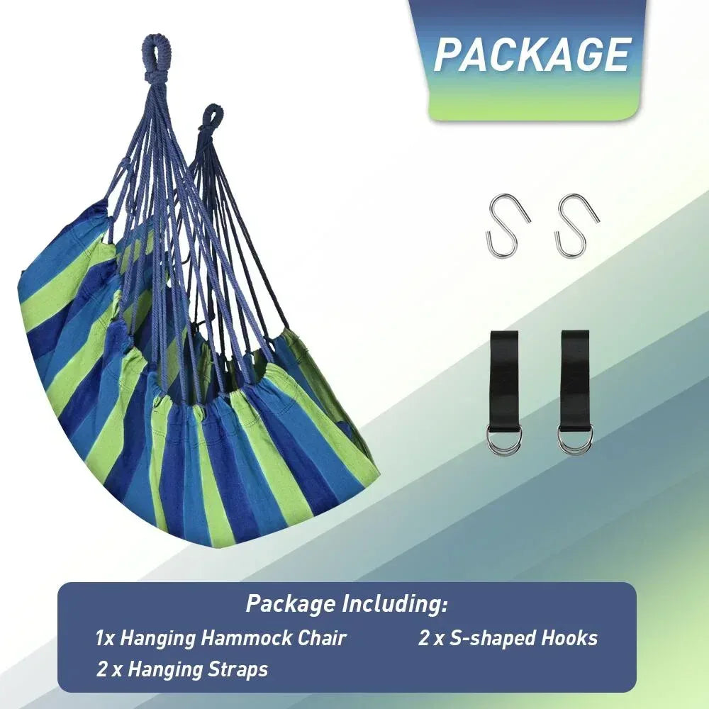 QUANFENG QF Hanging Hammock Chair Patio Indoor and Outdoor Hammock Swing Support 330 lbs - USA MEGA SHOP