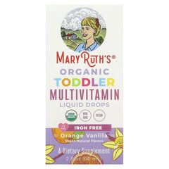 MaryRuth's, Organic Toddler, Multivitamin Liquid Drops, 1-3 Years, Orange Vanilla, 2 fl oz (60 ml) - USA MEGA SHOP