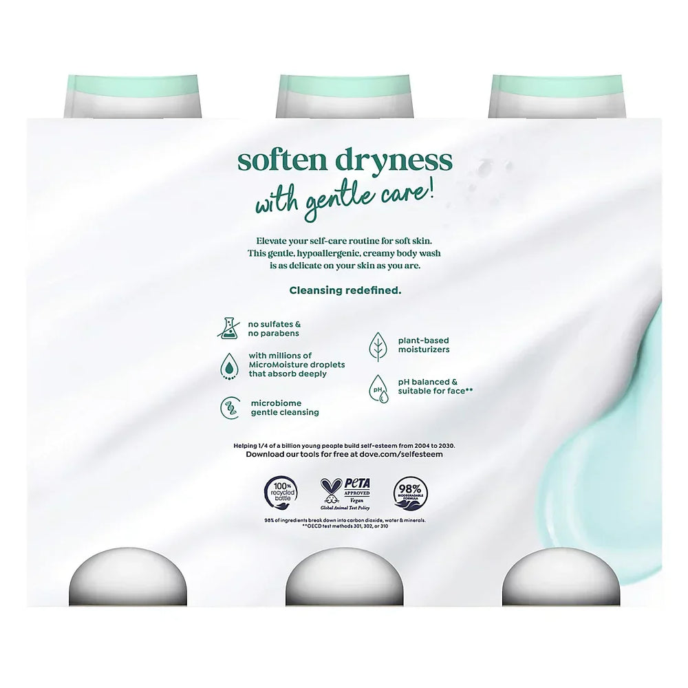 Dove Sensitive Skin Hypoallergenic Body Wash, 3 pk./23 oz. - USA MEGA SHOP