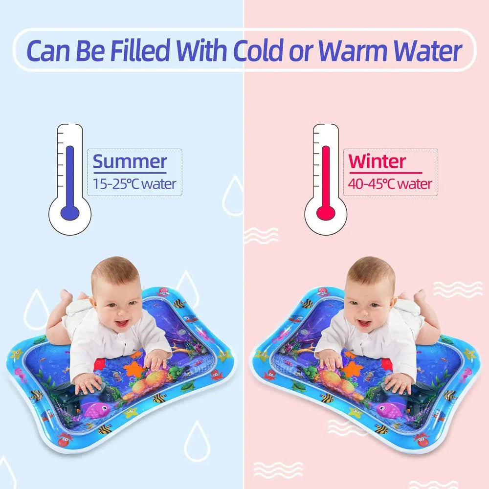 Tummy Time Mat, BUSATIA Inflatable Water Mat for 3 6 12 Months Infant Baby Girls Boys Newborn - USA MEGA SHOP