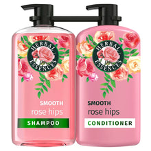 Herbal Essences Smooth rose hips shampoo and conditioner bottles, 2-pack, pump tops