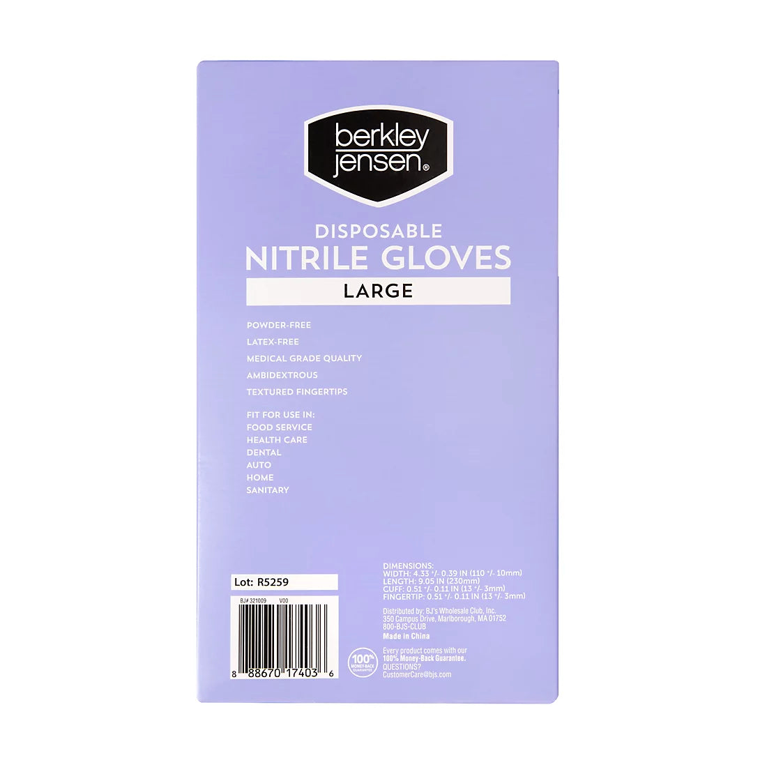 Berkley Jensen Large Disposable Nitrile Gloves, 200 ct.