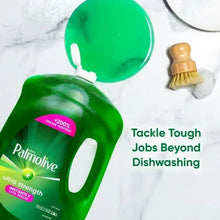 Green Palmolive ultra strength dish soap bottle with +200% grease fighters badge