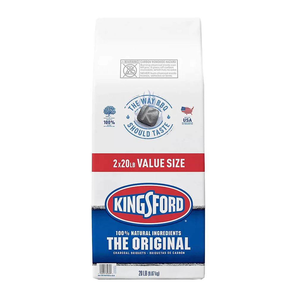 Kingsford Original Charcoal Briquettes, 20 lbs. each/Pack of 2 - USA MEGA SHOP