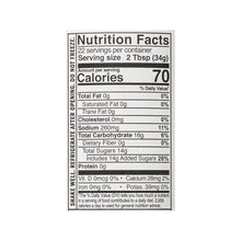 Nutrition Facts panel: 70 calories per serving, serving size 2 Tbsp (34 g)