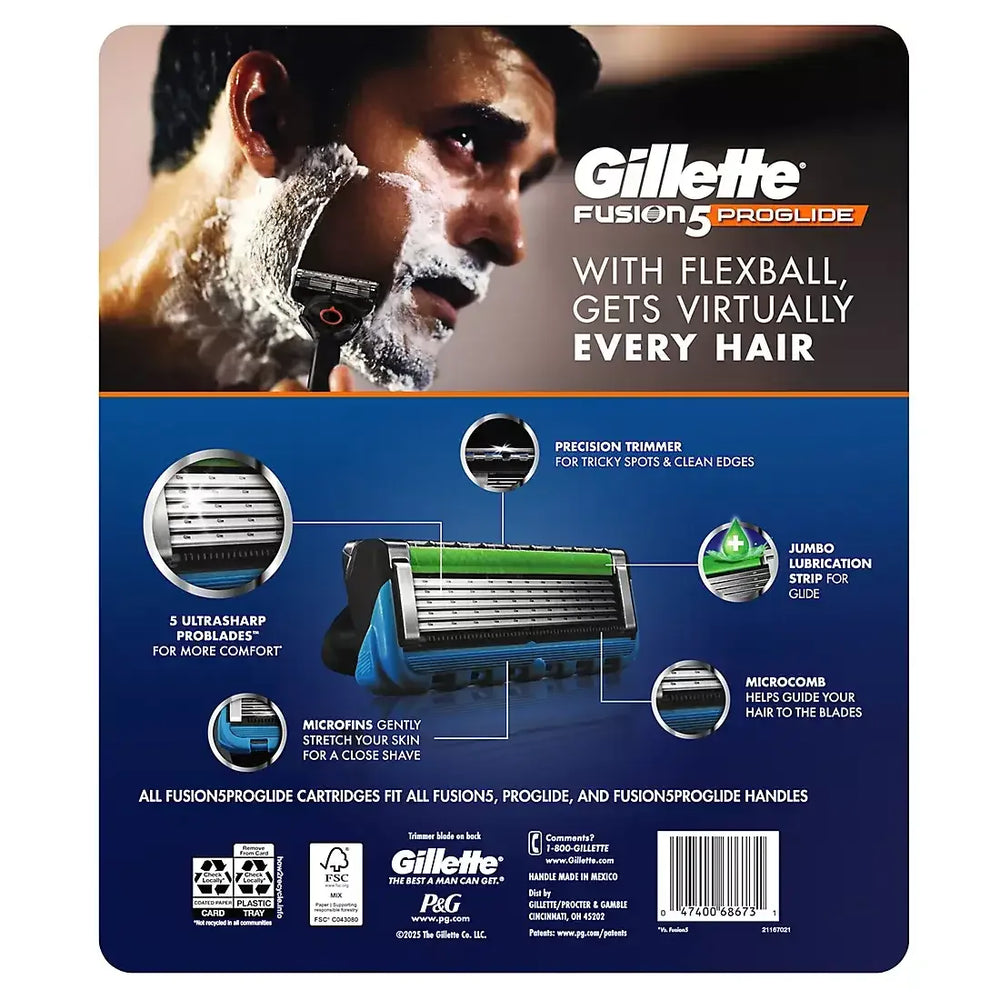 Gillette Fusion5 ProGlide Shaving Razor for Men, Razor Handle, 13 Razor Blade Refills - USA MEGA SHOP