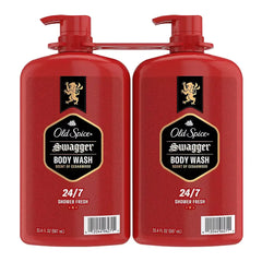 Old Spice Men's Swagger Body Wash Pump, Cedarwood Scent, 24/7 Shower Fresh, 2 pk./33.4 oz. - USA MEGA SHOP