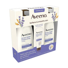 Aveeno body lotion multipack for stress relief with lavender scent, boxed set