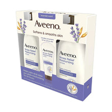 Aveeno stress relief moisturizing lotion multipack with lavender scent, boxed display