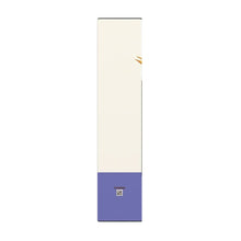 Aveeno lavender-scent body lotion carton, cream with purple bottom panel
