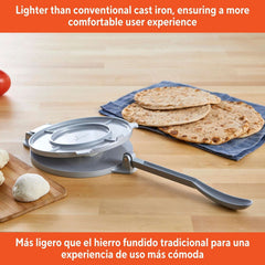 IMUSA 8in Cast Aluminum Tortilla Press, Gray