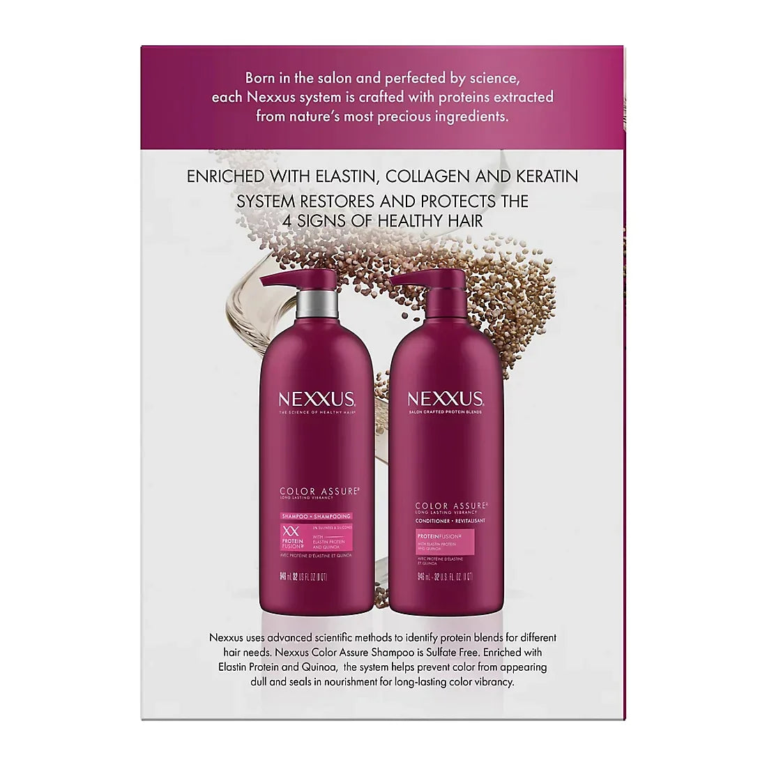 Nexxus Color Assure Shampoo and Conditioner Enhances Color Vibrancy for Up to 40 Washes, 2 ct./32 oz. - USA MEGA SHOP