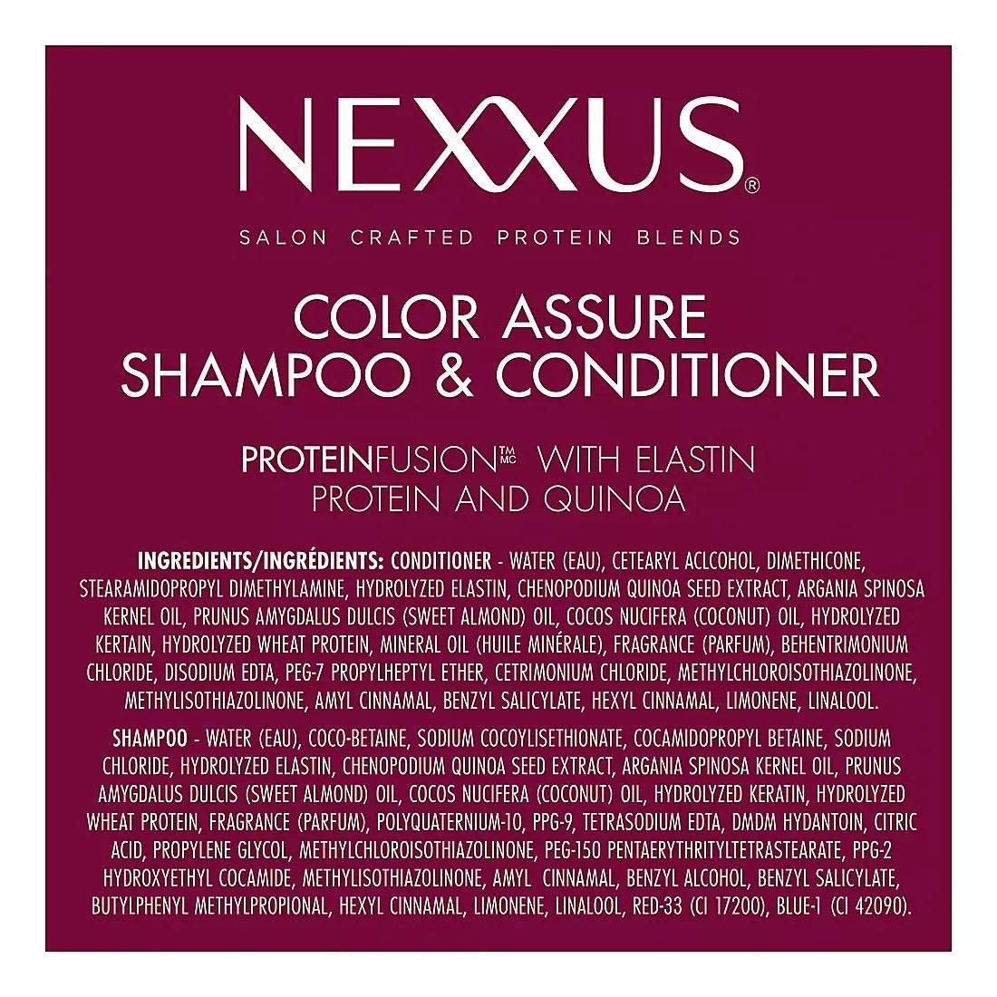 Nexxus Color Assure Shampoo and Conditioner Enhances Color Vibrancy for Up to 40 Washes, 2 ct./32 oz. - USA MEGA SHOP