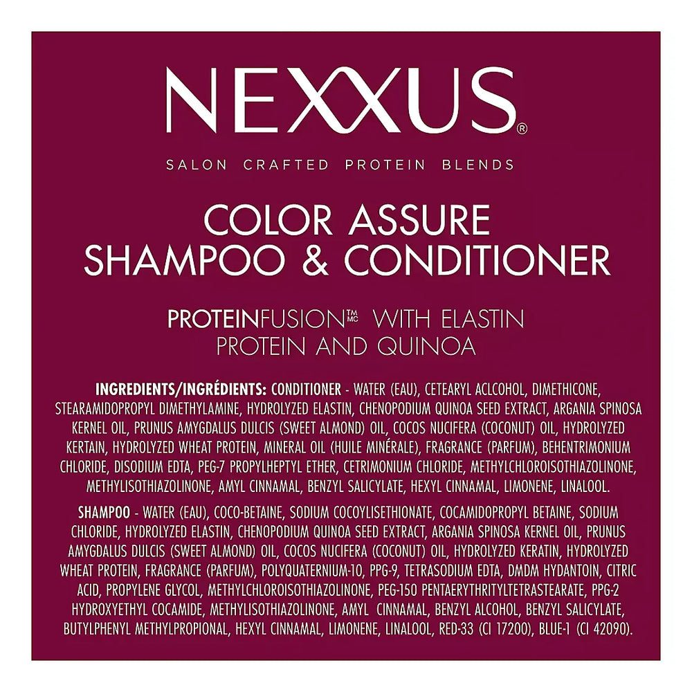 Nexxus Color Assure Shampoo and Conditioner Enhances Color Vibrancy for Up to 40 Washes, 2 ct./32 oz. - USA MEGA SHOP