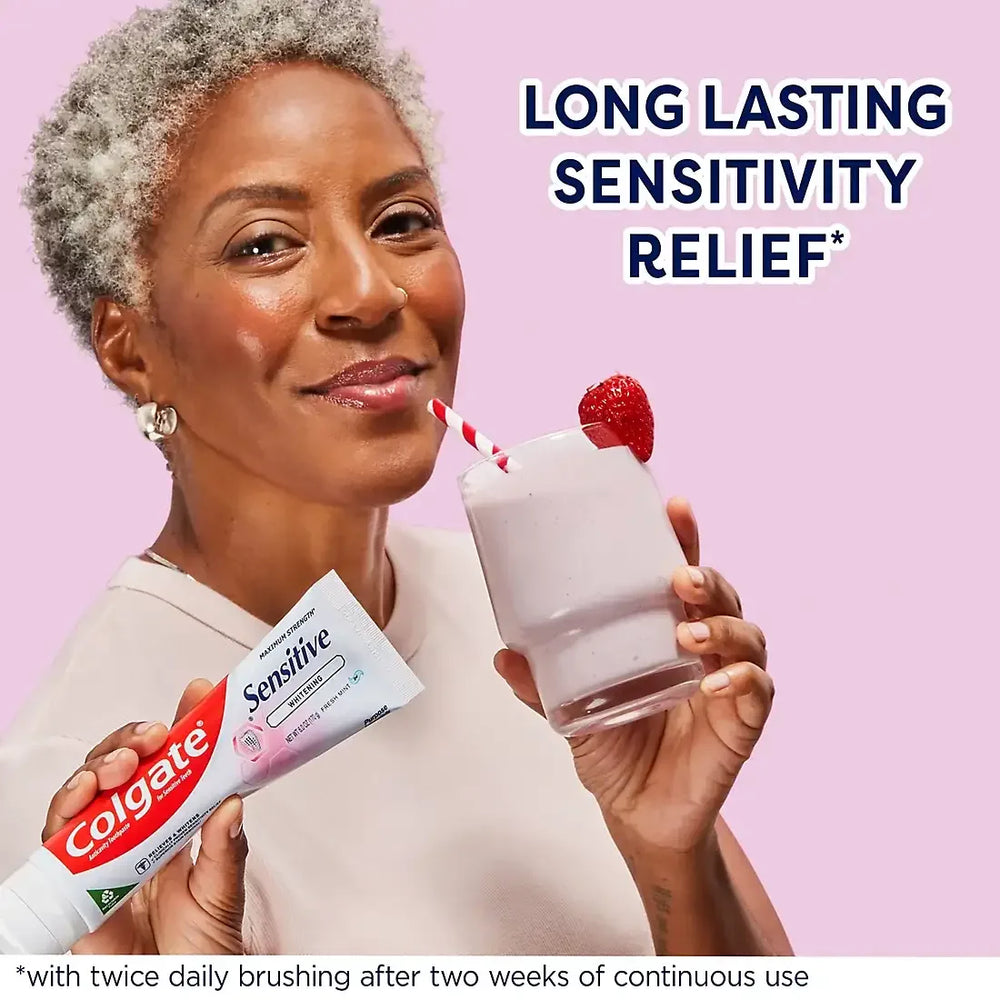 Colgate Sensitive Whitening Toothpaste, Cavity Protection Mint Toothpaste Gel, 4 pk./6 oz - USA MEGA SHOP