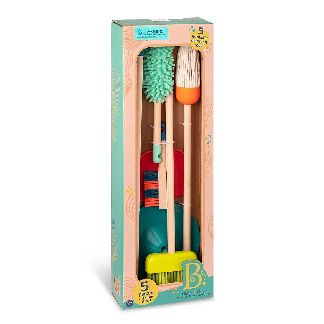 B. Toys Clean 'n' Play Wooden Cleaning Toy Set - USA MEGA SHOP