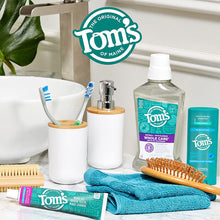 Mint fluoride-free toothpaste tubes, value 4-pack with pump bottle and towel.